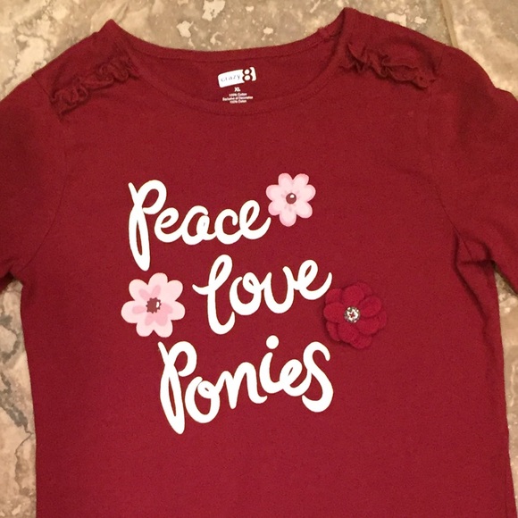 Crazy 8 Girls size XL long sleeve maroon top - Picture 2 of 3